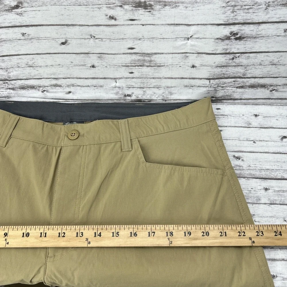 Lot of 2 Eddie Bauer Mens Convertible Tech Pants Khaki Size 38X34 Hiking Outdoor
